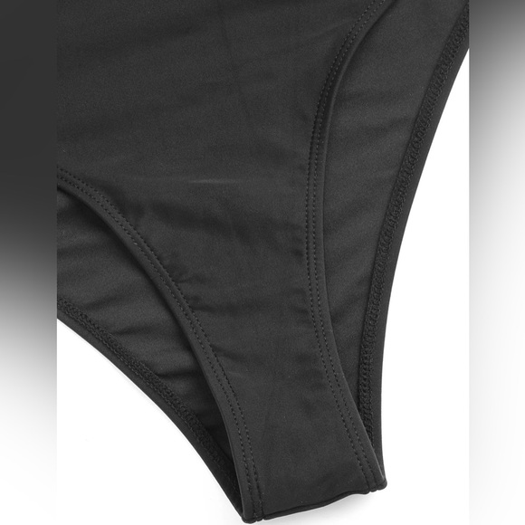 SMALL NWOT HALTER ONE PIECE SWIMSUIT, Black, SEXY - Picture 3 of 8